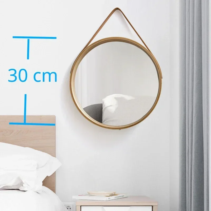 Wall mounted makeup mirror, Dormitory Bathroom Toilet Dressing mirror, easy hanging No punching required