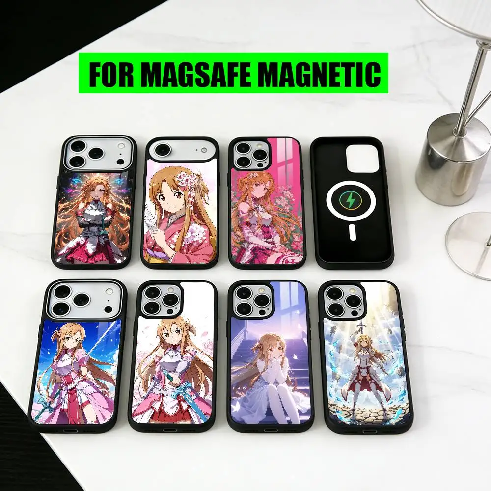 

Sword Art Online A-Asuna Y-Yuuki-es Phone Case For iPhone17,16,15,14,13,12,11 Plus,Pro Magnetic For Magsafe Wireless Charging