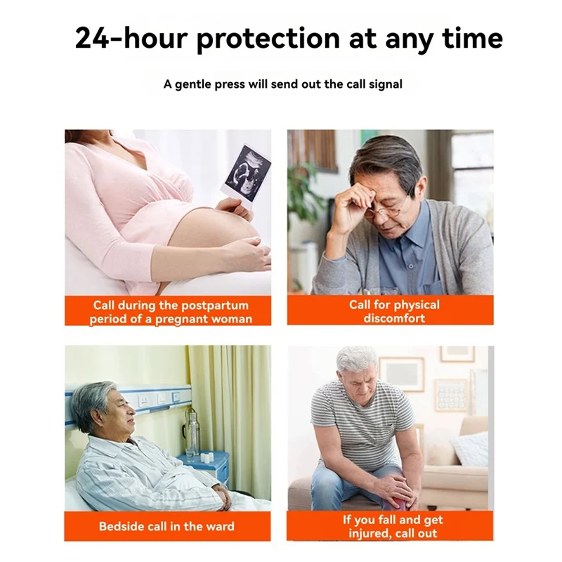 ABJF-Tuya Wifi inteligente SOS botón de llamada sistema de alerta de emergencia cuidador de ancianos buscapersonas para personas mayores, ancianos y pacientes en casa