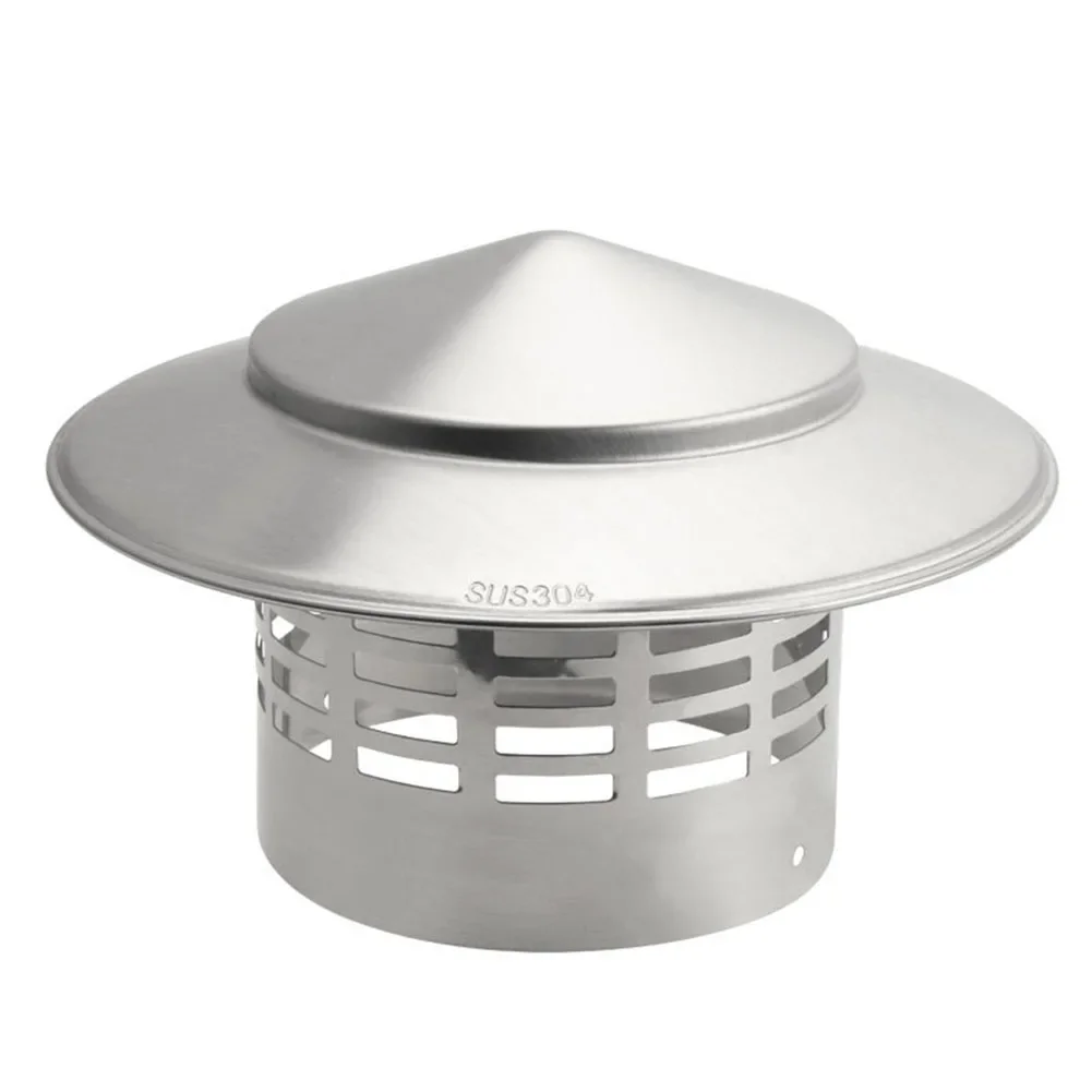 Exhaust Chimney Cap Air Extraction Hoods Exterior Outlet Roof Pipe Stainles Steel Chimney Cap For Ventilation Ducts