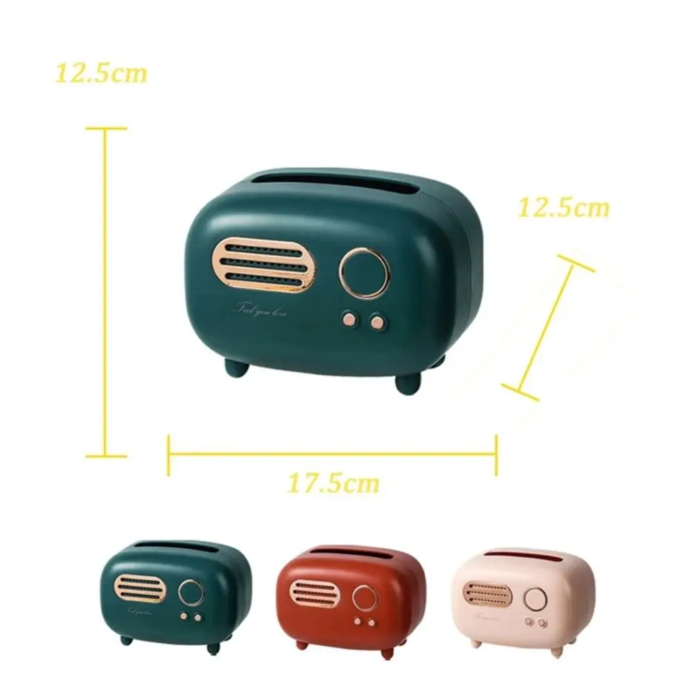 Wet Wipes Decoration Paper Holder Storage Napkin Case Desktop Retro Radio Model Vintage Dispenser Organizer Ornament Tissue Box