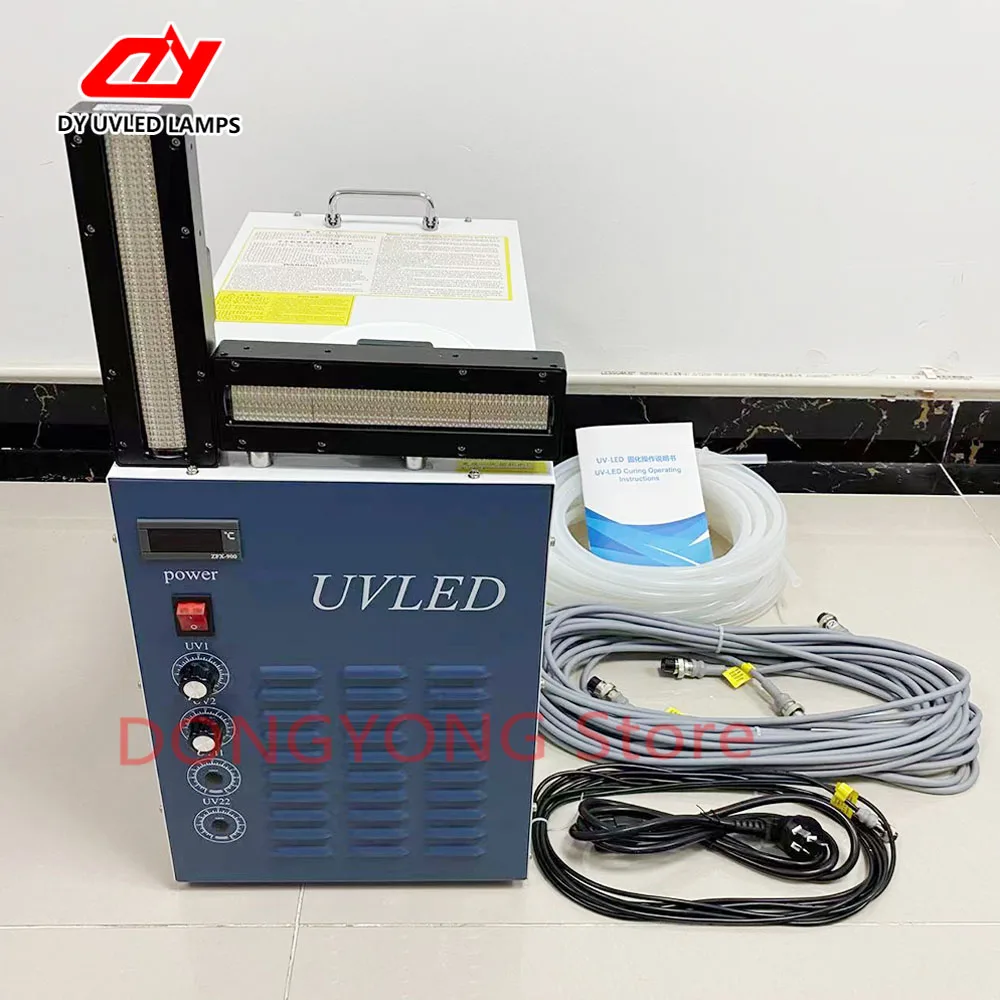 

UV LED Curing lamp Water Cooler system with power supply box for Flat printer printheads Gen5 Ricoh Nozzle Lamp