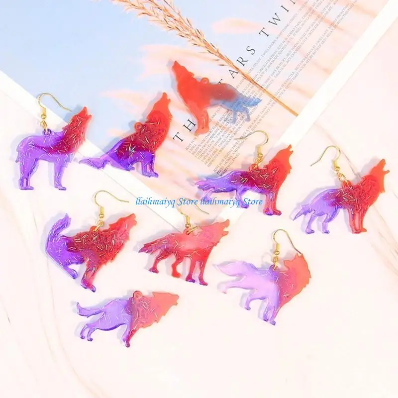 573B Animal Charm Earrings Mold Eye Catching Ear Rings Making Mould for Craft Lovers