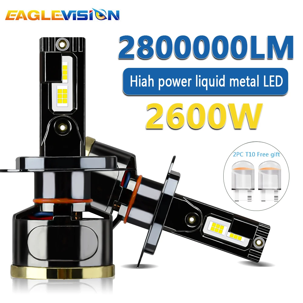 

EAGLEVISION Передний фонарь супер 2600W светодиодный, проектор маяков, автомобильная фара Canbus 12v 24v HB3 HB4 9012 H1 H4 H7 H11 H13