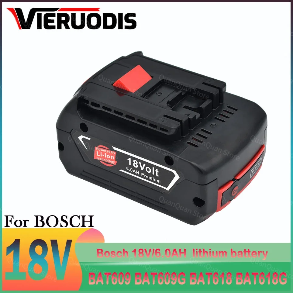 

For BOSCH 18V 6.0Ah LITHIUM-ION BATTERY GBA 18V Professional GBA GSR GSB BAT609 High-Performance Rechargeable Battery