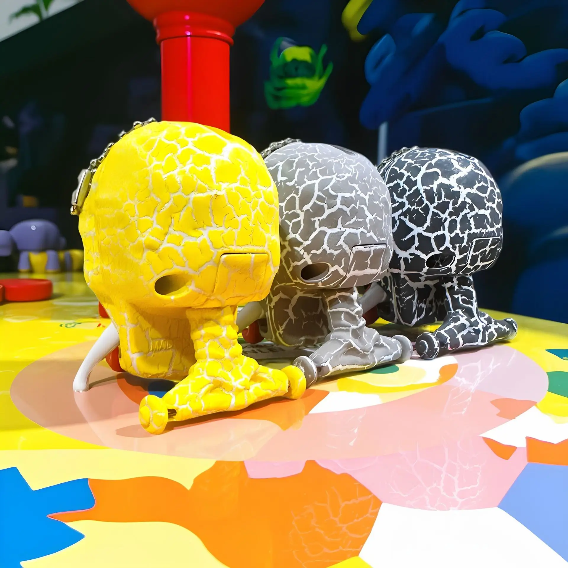 الجدة مضحك المشي الهيكل العظمي عقارب الساعة لعبة الإبداعية المنزل سطح المكتب الحلي قلادة المفاتيح هالوين المزحة لعبة الرياح