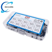 200Pcs Transistor Assortment PNP NPN TO-92 Transistor Kit Assortment Box BC327 BC337 BC517 BC547 BC548 BC549 BC550 BC556 BC557