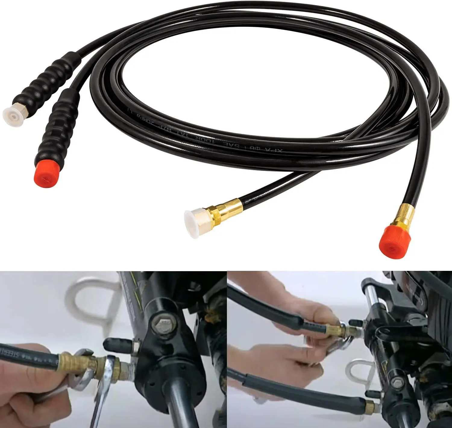 

HO5116 Hose Kit 16ft Compatible with Seastar Steering Systems For Hydraulic Outboard Steering Boat Teleflex Marine 1 set (2 Pcs)