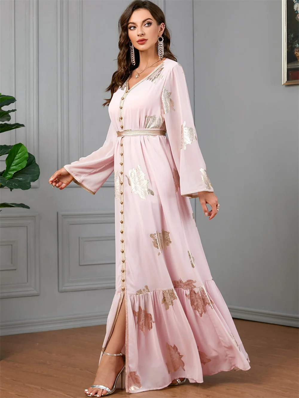 2024 New Modest Moroccan Kaftan Women Dubai Luxury Abaya Embroidery Dresses Party Elegant Muslim Islam Turkey robe arabe