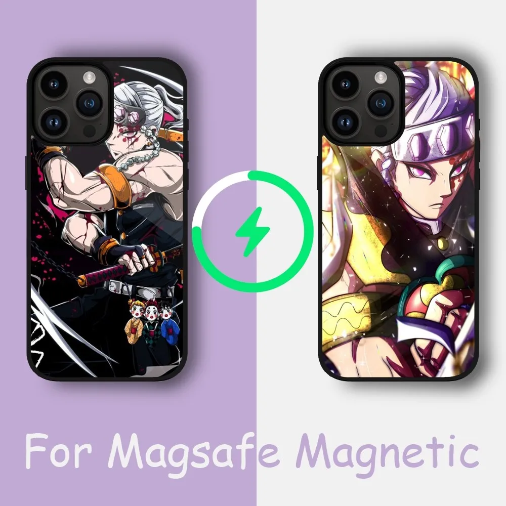 Bilibili Uzui Tengen Phone Case For iPhone 15 14 13 12 11 Pro Max Plus Phone Magnetic for Macsafe Cases Cover