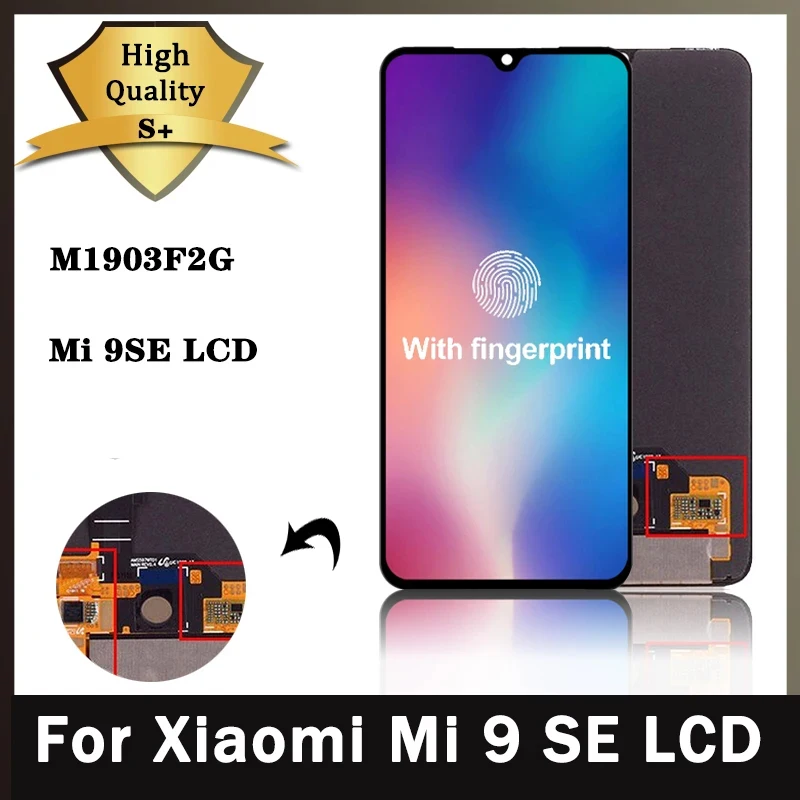 

5.97"New for Xiaomi Mi 9 SE Lcd Display Touch Screen Digitizer with Frame For Xiaomi Mi 9SE Mi9 SE M1903F2G Replacement