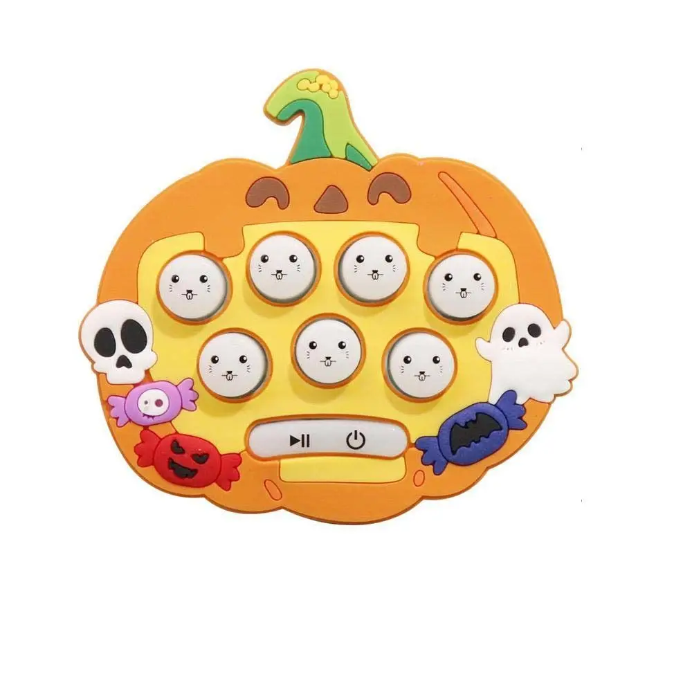 Game Keyring Mini Whack-a-Mole Machine Cartoon Quick Press Handheld Game Machine Keychain Music Hallowmas Quick Push Bubble Game