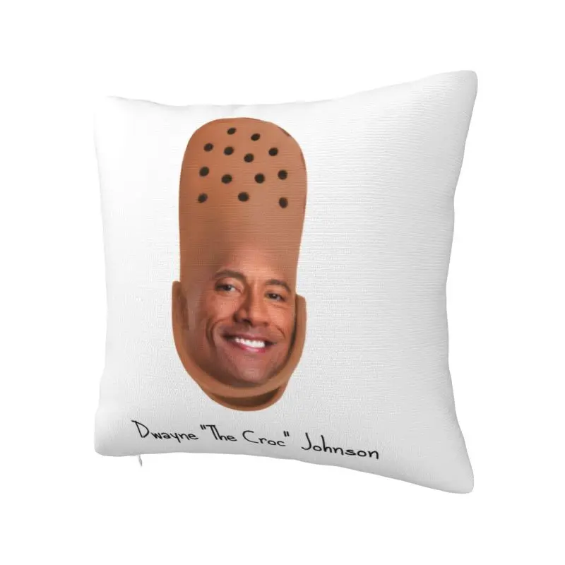 The Rock Face Dwayne Meme Throw Pillow Case 50*50cm Sofa Cushion Cover Velvet Polyester Pillowcase Double-sided Printing