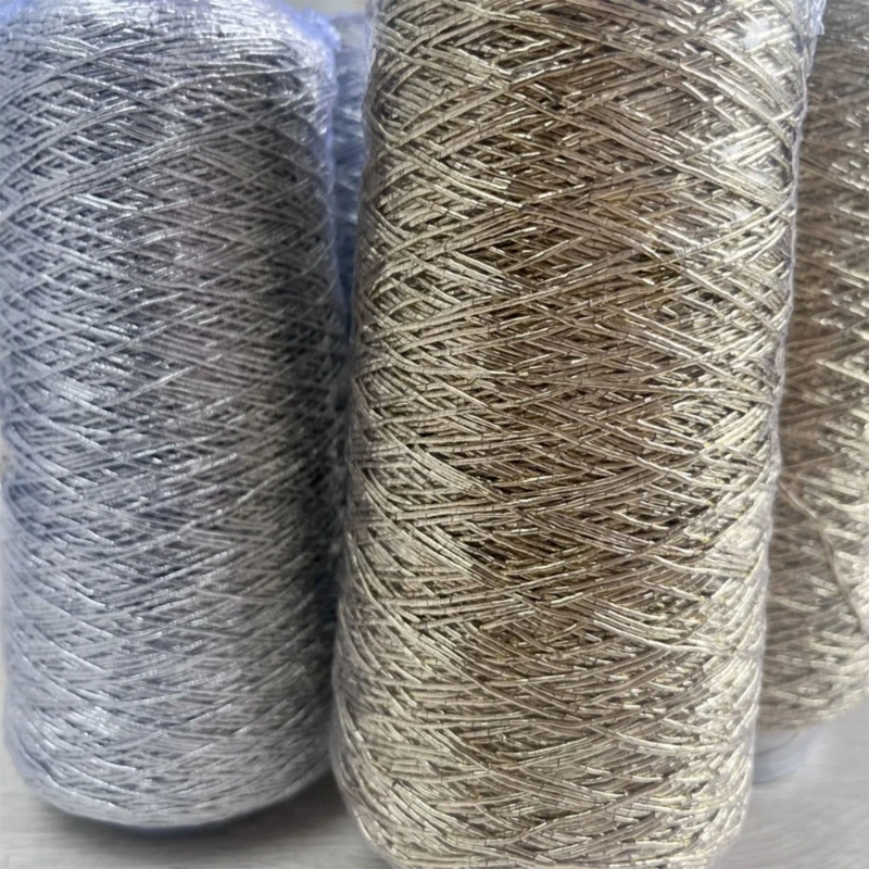 200G/Cuộn Kim Loại Móc Sợi Polyester Đan Sợi Cho Đan Dệt Dự Án Làm Túi Móc Khóa Mặt Dây Trang Sức Giọt