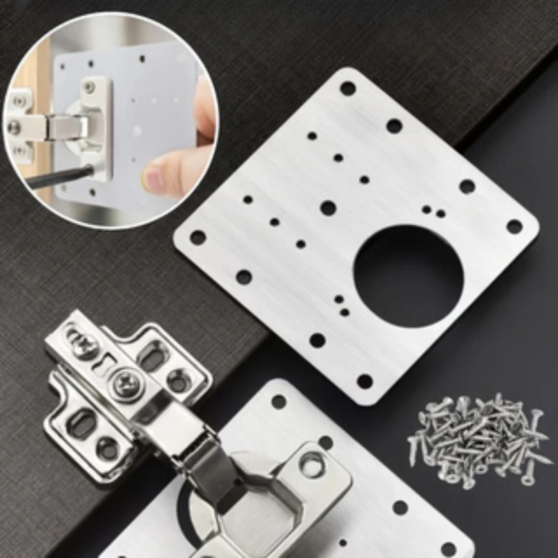 Hinge mounting plate cabinet door repair plate hinge fixing plate mounting plate, furniture hinge repairer, hardware accessories