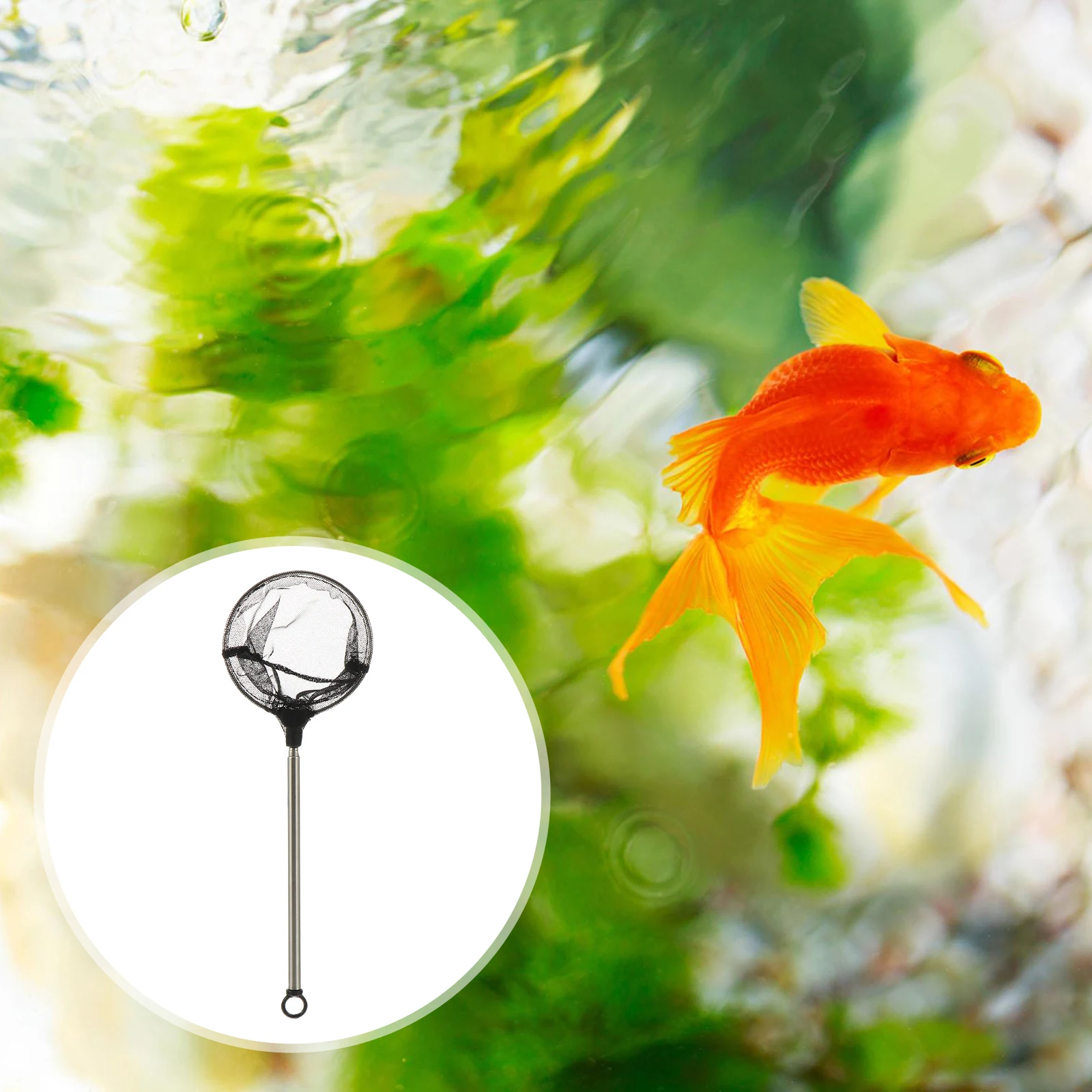 

Fish Auto Foldable Telescopic Fishing Net Stainless Steel Durable Kids Aquarium Catch Release Long Handle Net