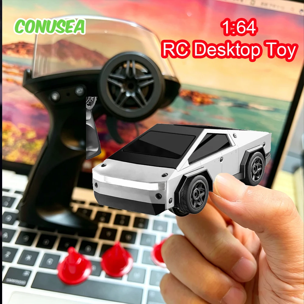 

1/64 Desktop Car Mini Trucks High Speed 2.4G Remote Control Racing Climbing Buggy Cars Four-Wheel Drive Children Toys Boys Kid
