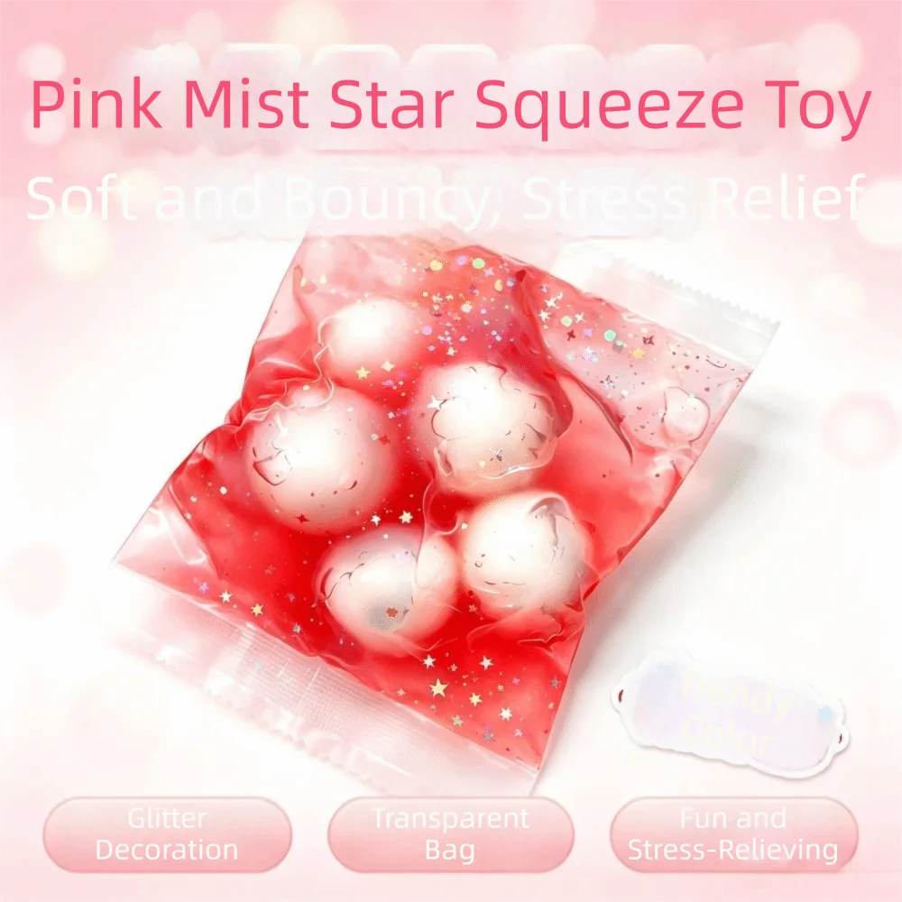 Wax Coating Crispy Handmade Ball Handmade 4 Balls Sensory Dumpling Squishy Pinch Crunch Sound Fidget Squeeze Bag Desktop Gift