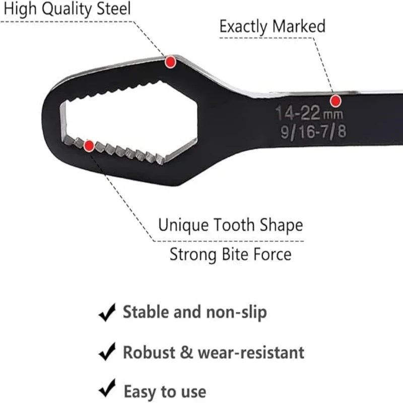 3-17mm multifunctional double end box wrench 8-22mm hexagonal solid wrench for tightening various diameter screws and nuts image 3