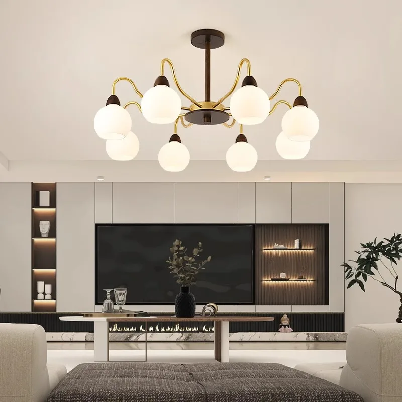 Japanese Modern Simplicity Multiple Heads Restaurant Pendant Lamps Nordic Living Room Bedroom Chandelier Home Decor LED Lights