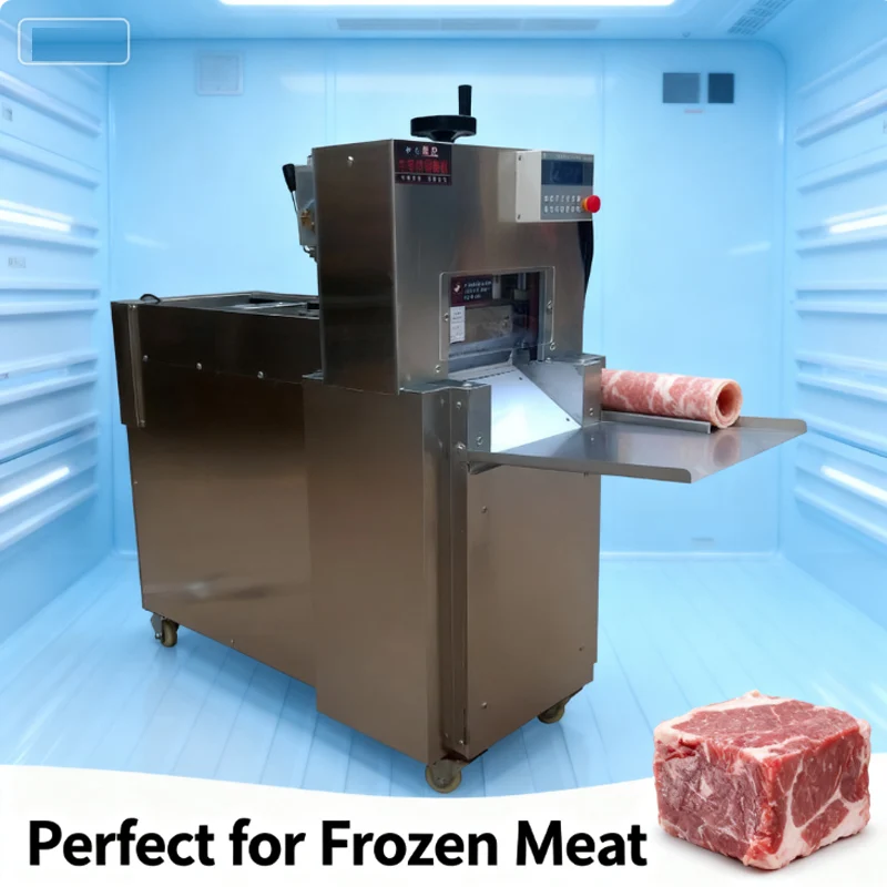 قطاعة لحم الخنزير والجبن الاحترافية بأسعار مخفضة آلة لف لحم الضأن باستخدام الحاسب الآلي ذات القطع الواحد #2