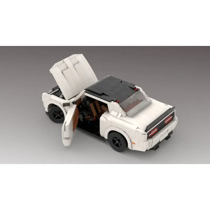 

MOC-107001 Белый SRT Классический гоночный спортивный автомобиль, модель строительного блока, 1245 деталей, MOC, креативный подарок, игрушка для мальчиков, детский день рождения