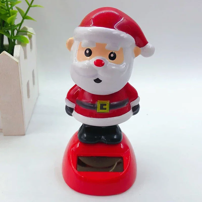 Car Ornament Christmas Elk Bobblehead Dollm Solar Powered Dancing Reindeer Auto Dashboard Swing Decor Xmas Car Decoration Gift