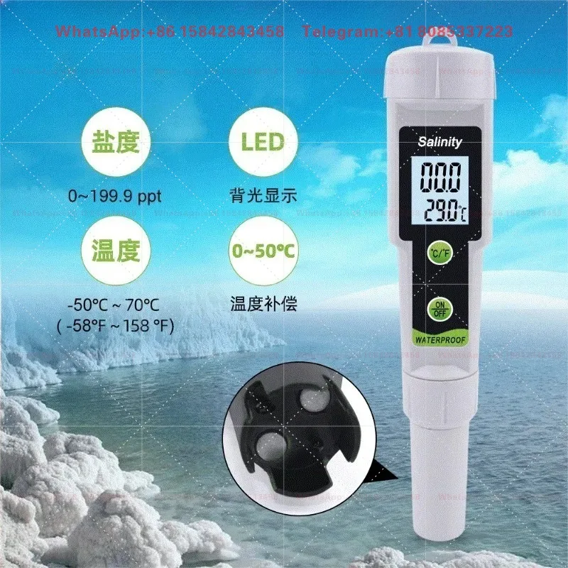 615 Pen Type Salinity Meter Seawater Salt Content Detector for Brine