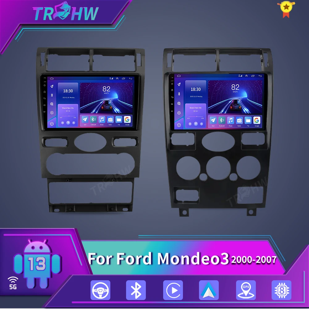 

2din Android13 Car Radio Multimedia Carplay Auto GPS Navigation For Ford Mondeo Mondeo 3 2000 2001 2002 2003 2004 2005 2006-2007