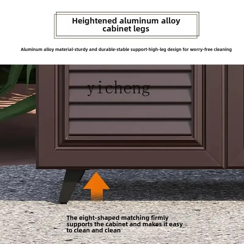 ii2-28  outdoor locker waterproof sunscreen aluminum alloy villa storage cabinet courtyard tool cabinet