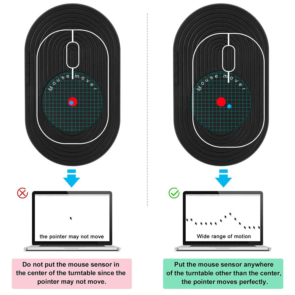 Muis Jiggler Niet-Detecteerbare Muis Verhuizer Virtuele Automatische Beweging Wiggle Shaker Simulator Met Aan/Uit-Schakelaar Voor Computer Ontwaken