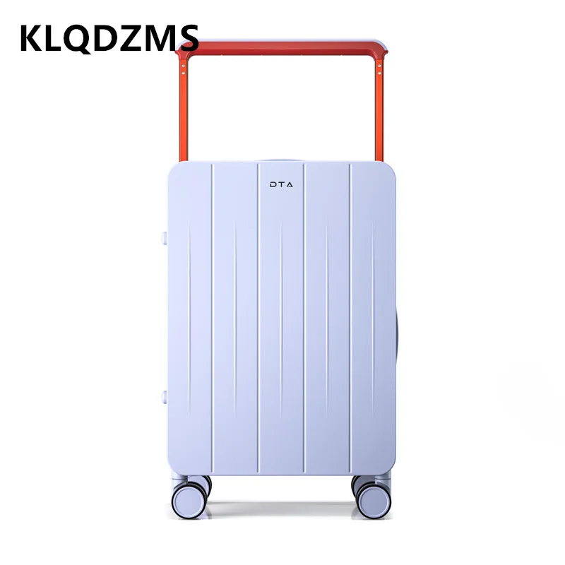 KLQDZMS ABS + PC bagasi 20 "22" wanita Boarding Case 24 "26 pria kapasitas besar troli Case perjalanan esensial kabin koper