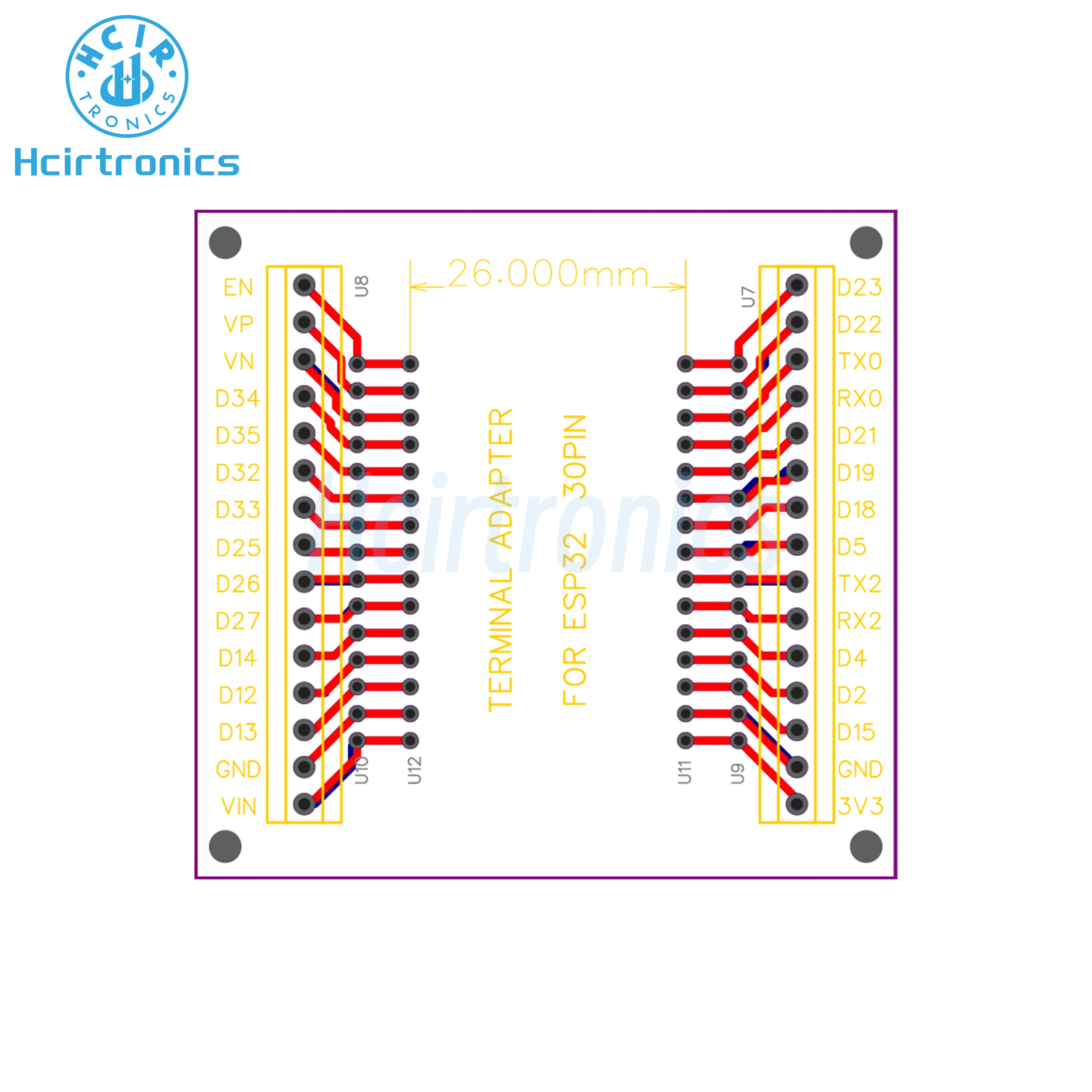 ESP32 30Pin GPIO Green Breakout Board Expansion Boards