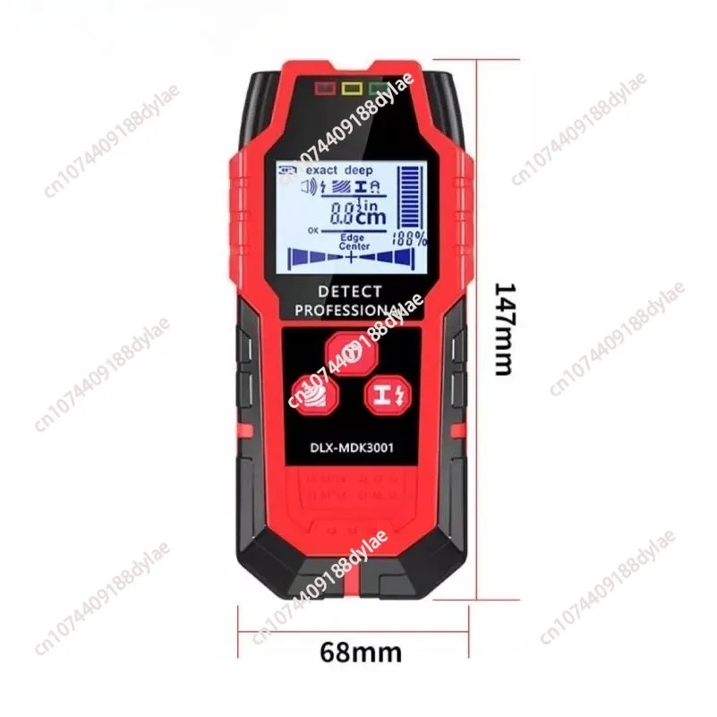 

Настенный детектор 4-в-1 Настенный сканирующий детектор Ручной прибор обнаружения для металлического арматурного проволочного трубопровода Дерево внутри стены