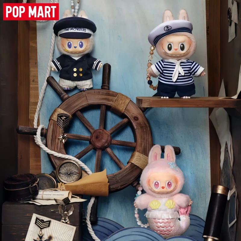 

POP MART The Monsters Labubu: Серия «В погоне за Русалкой» — Слепая коробка, виниловая кукла Mokoko, подвесная карточка, розовая с блестками, коллекционная игрушка, подарки