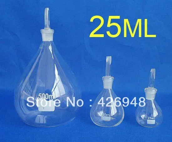 25ml Lab Pycnometer Specific Gravity Bottle Density Bottle Picknometer Picnometer