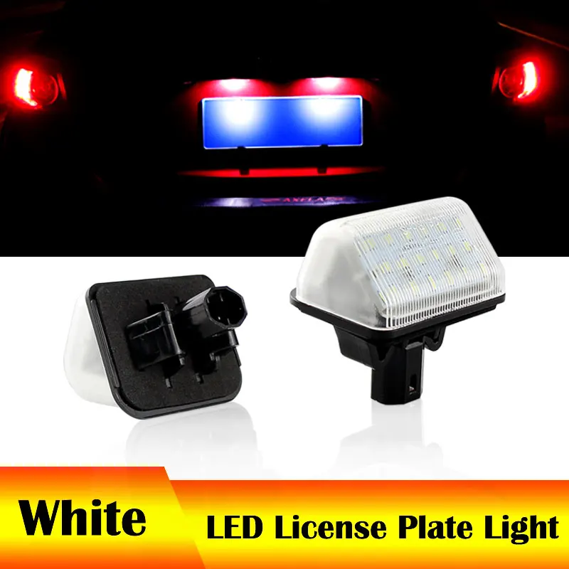 2Pcs 12V LED License Number Plate Lights Lamp Canbus No Error for Mazda 6 Sedan (GG) Speed 6/Mazda 6 Station Wagon CX-7 CX-5