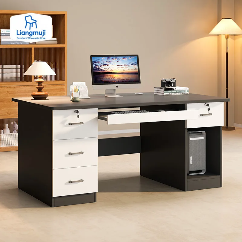

Computer Desk Study White Multipurpose Home Office Writing Desk Furniture Table Desks Reading Gaming Desktop Bedroom Wood
