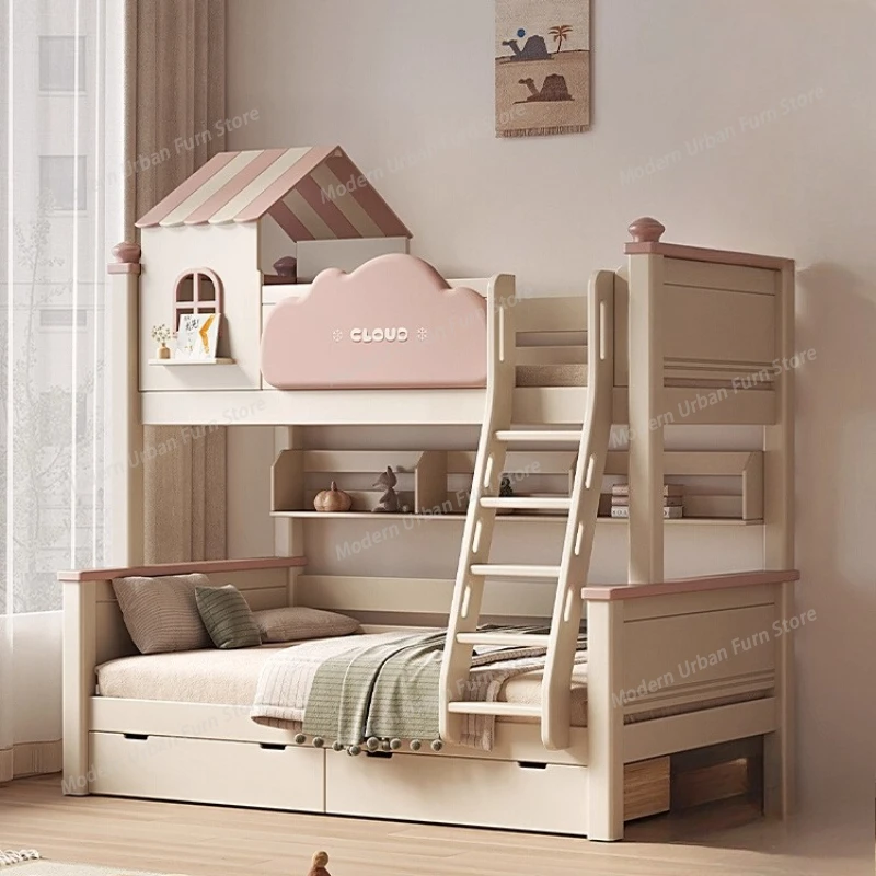 Infantil Furniture Drawers Storage Bunk Beds Nordic Pretty Unique King Size Frame Bunk Beds Up Down Ladder Cama Montessoriana