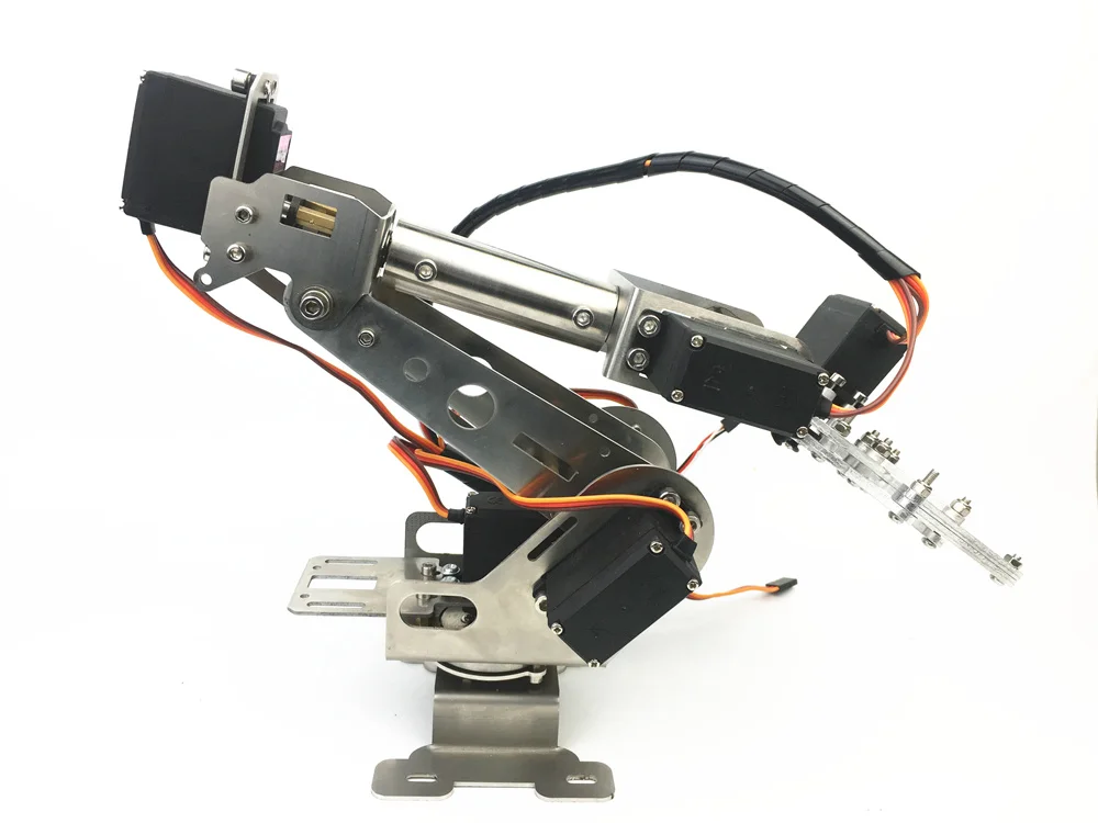 6 degrees of freedom robotic arm gripper stainless steel robot CNC robotic arm ror arduino