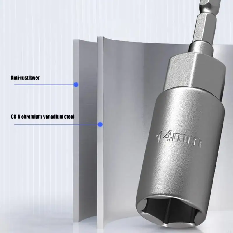 Conjunto brocas porca haste hexagonal 1/4 polegadas, soquete troca rápida, adaptador driver impacto,