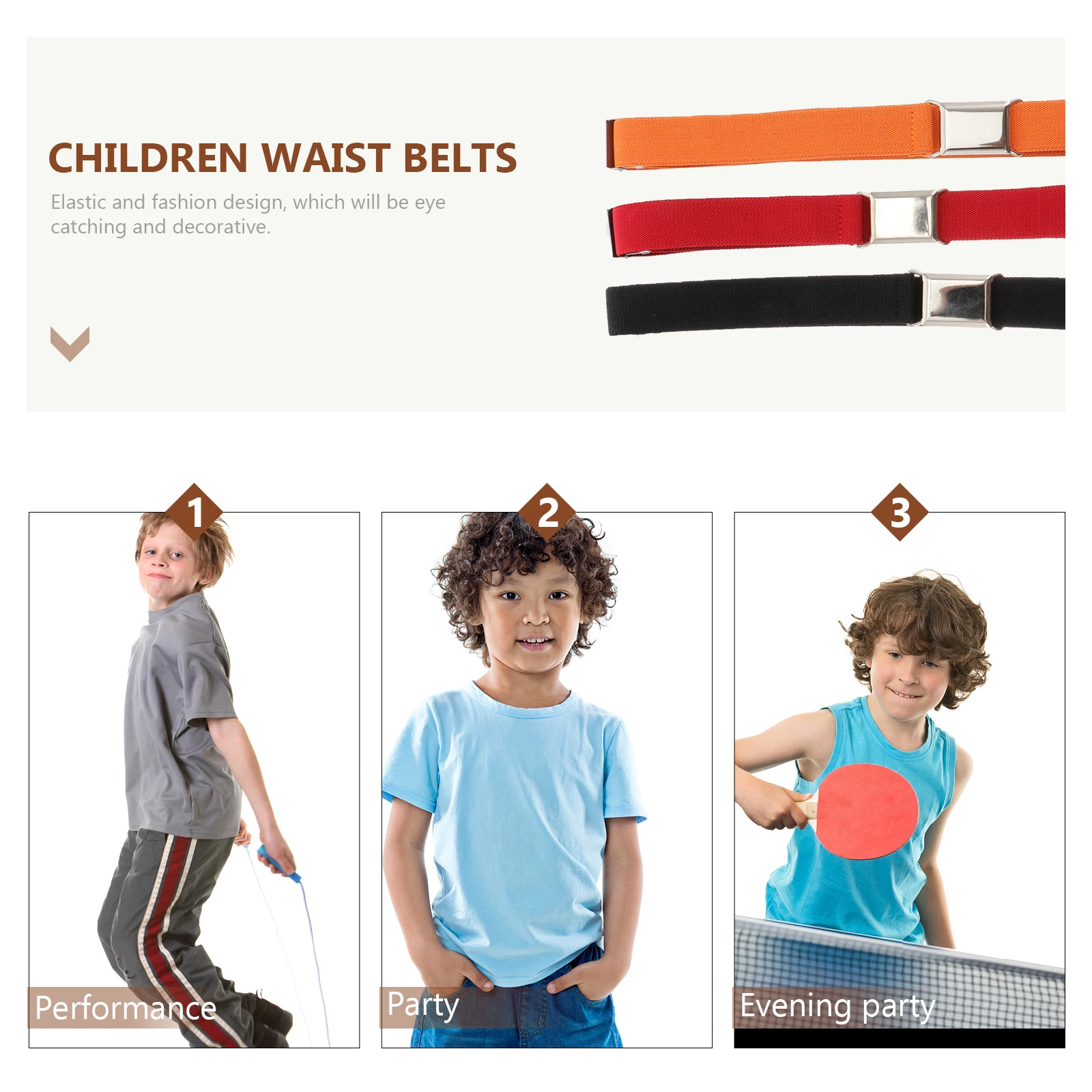 

5 Pcs 's Elastic Belt Waist Belts for Buckle Stylish Waistband with Buckles Fashion Alloy Stretch Boy Strap