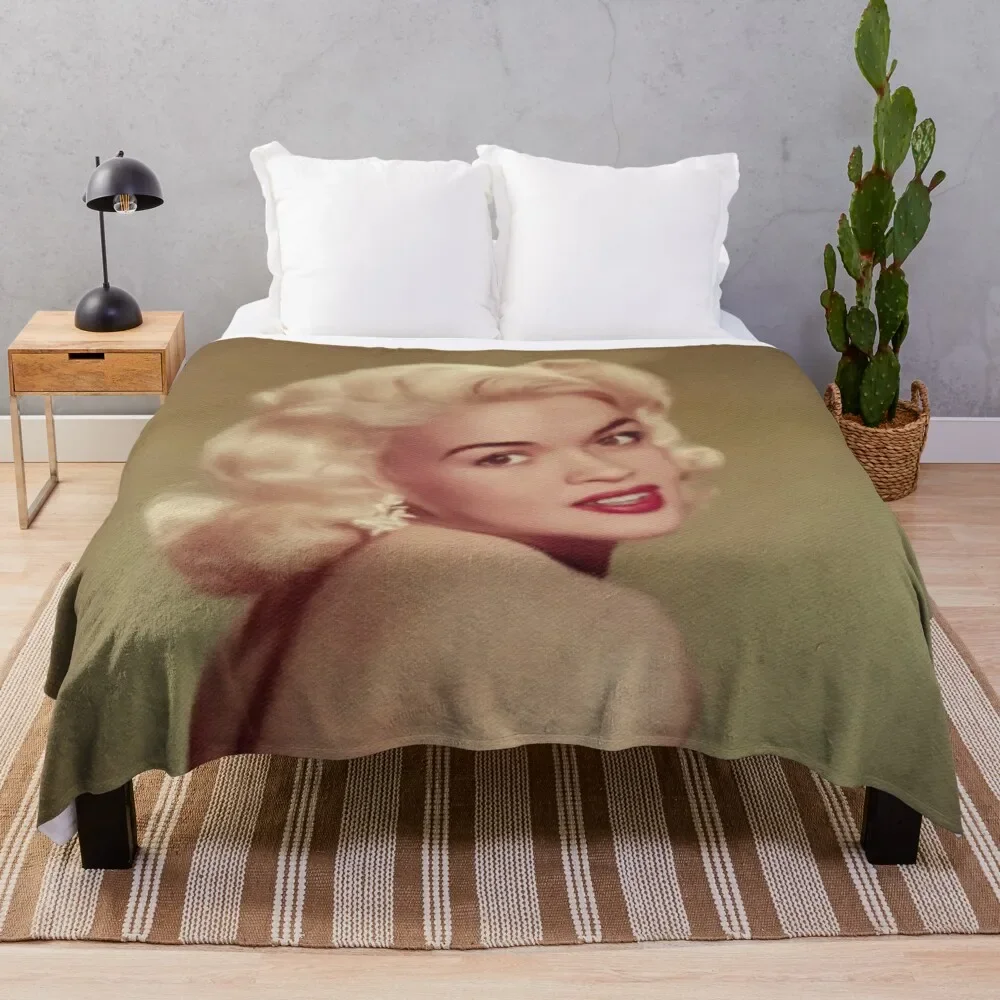 

Jayne Mansfield, Movie Legend Throw Blanket Soft Plush Plaid Bed Flannels Bed covers Blankets