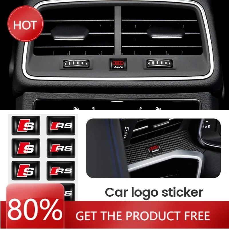 

2025 3D эпоксидные наклейки для стайлинга автомобилей, эмблема, значок, украшения, виниловые наклейки для AUDI Q3 Q5 A7 2005-2024 A5 A3 A4L A8 Q5L