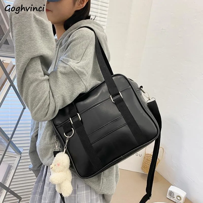 PU Leather Shoulder Bags Women Japanese Style Sweet Girl Casual Crossbody Bag Large Capacity Commuter Fashion Handbags Daily