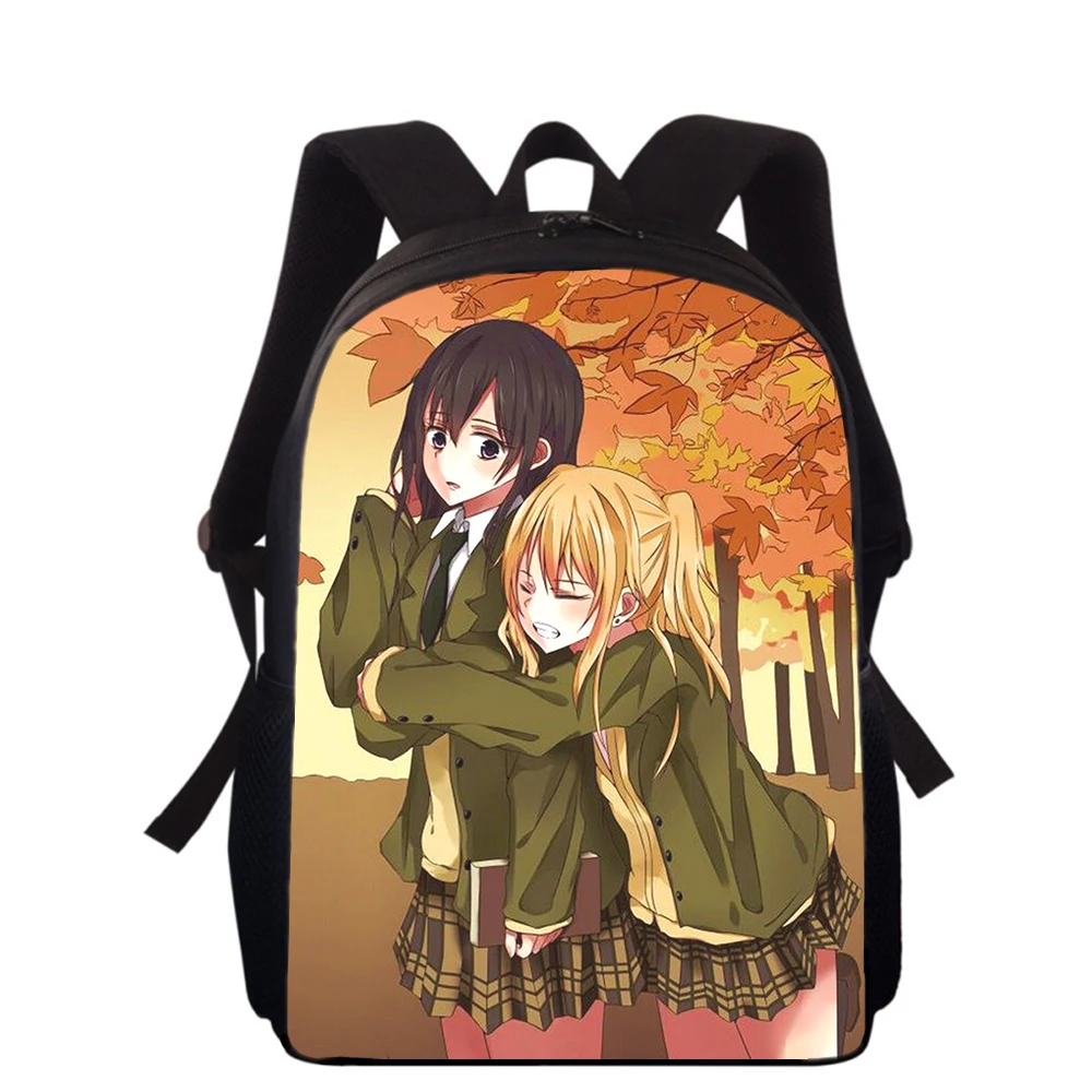 Mochila con estampado 3D de Anime lésbico Citrus para niños, mochilas escolares de primaria para niños y niñas, mochilas para libros escolares para estudiantes, 16"