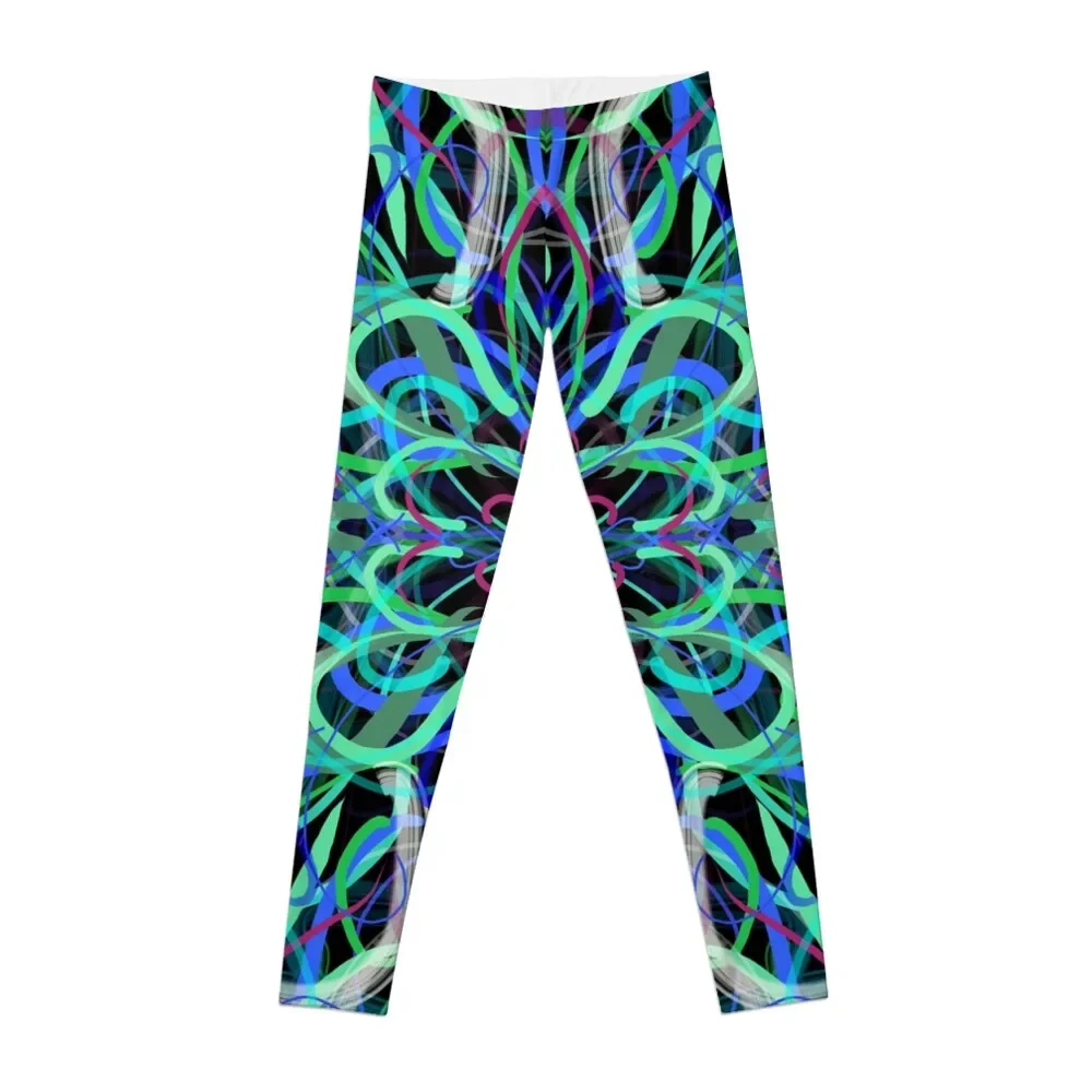 

Symmetry - Cool Tones (black background) Leggings sport legging sports for Womens Leggings