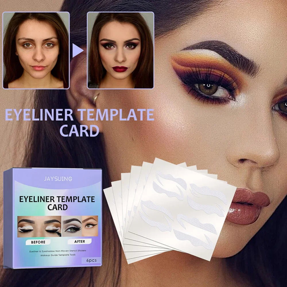 New Eyeliner Stencils Stickers Non-Woven Eye Liner Template Cards Eye Make Up Template Kits Eyeliner Shaping Tools