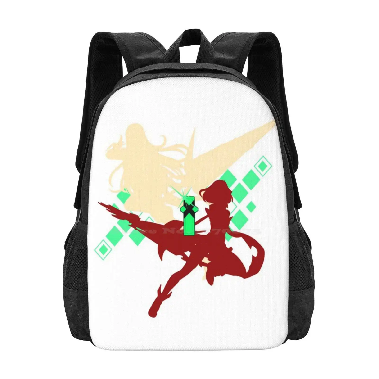 Xenoblade Chronicles 2-Pyra & Mythra Backpack For Student School Laptop Travel Bag