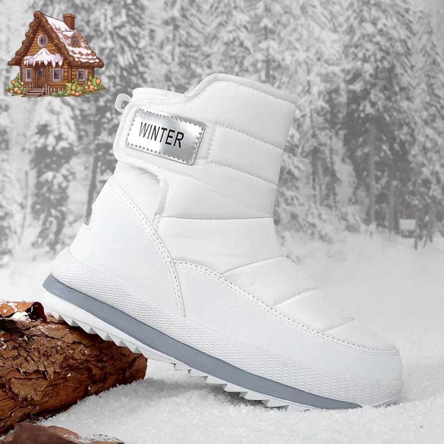 

Men's winter new snow boots with plush, thickened anti slip, thick soled boots, high top boots, men's warm midsole snow shoes